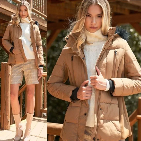 Belted Puffer Jacket - Picture 2 of 6